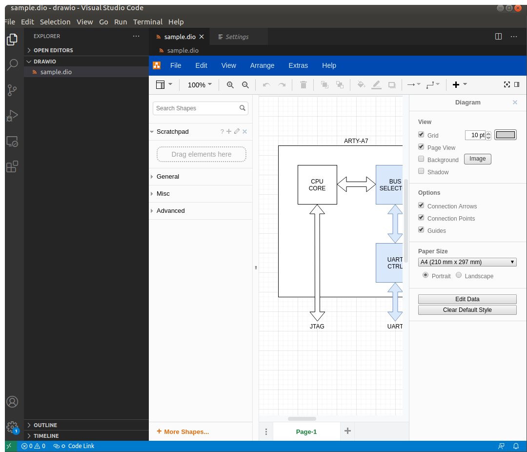 キャンパスを白背景